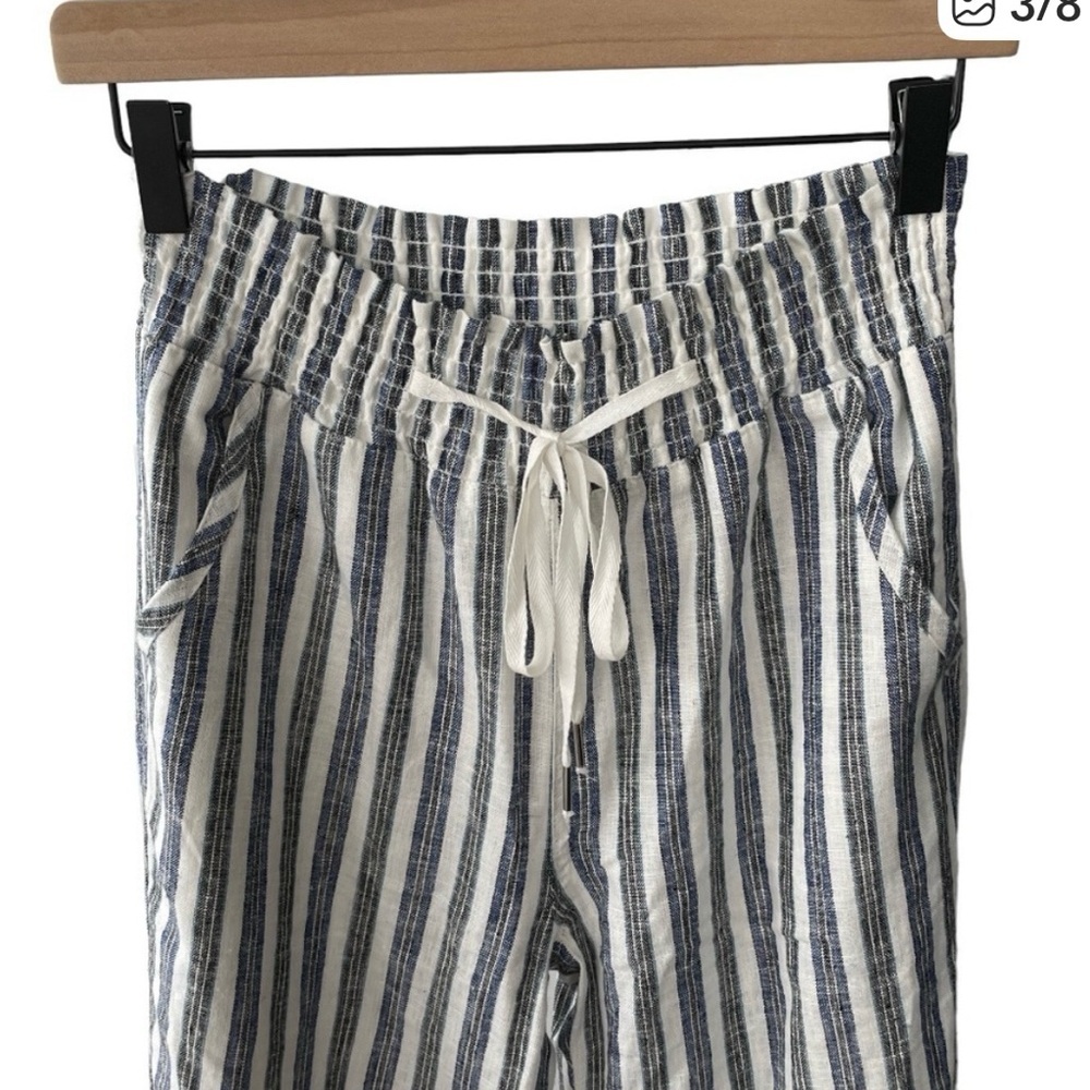 Love Tree Navy and White Striped Pants - Picture 3 of 6